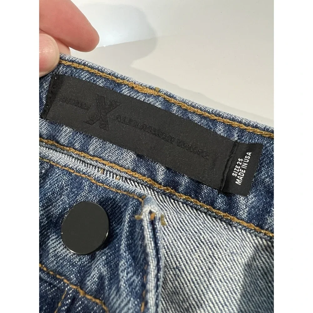 Alexander Wang Jeans 25 Light Indigo Fade Blue Slim Fit Skinny - Picture 2 of 5